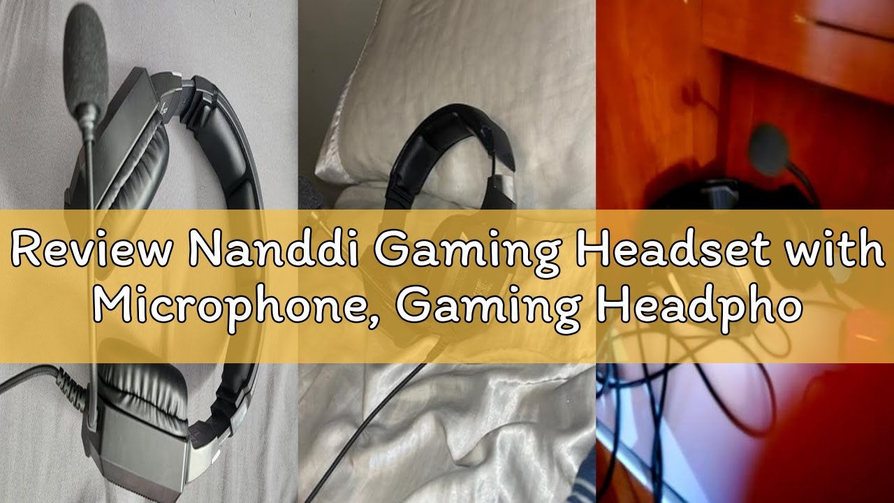 Review Nanddi Gaming Headset with Microphone, Gaming Headphones for PS4 PS5 PC with RGB Lights, Play