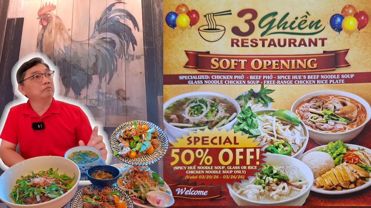 Soft opening, Chơi lớn SALE 50% OFF cho c&aacute;c m&oacute;n b&uacute;n b&ograve; v&agrave; c&aacute;c m&oacute;n về g&agrave;, &Aacute;p dung cho dine in v&agrave; togo