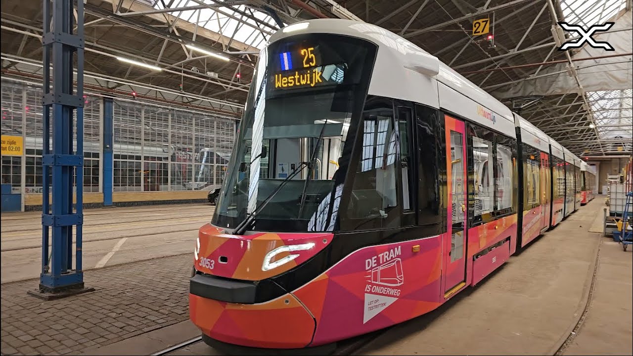 Uithoornlijn | Amsteltram | Testtram in Remise Lekstraat | CAF Urbos 100 tram | GVB R-net Amsterdam