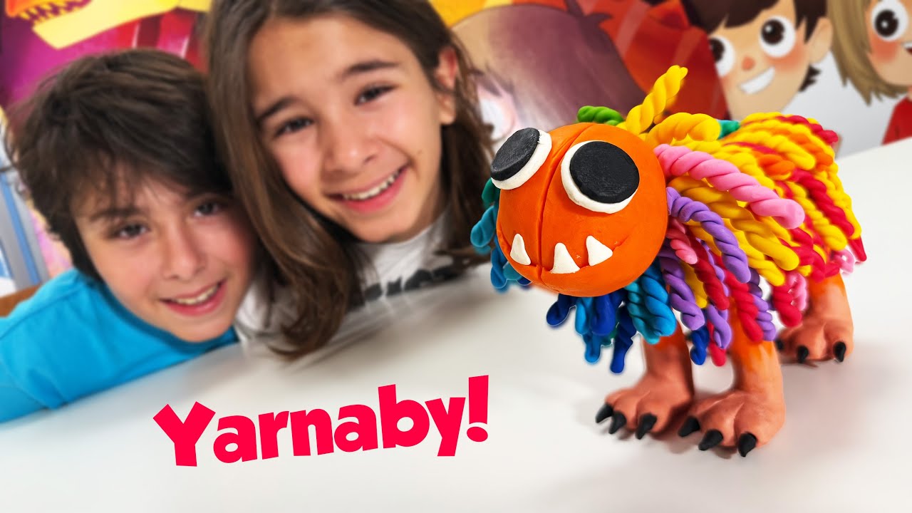 Фигурка из пластилина Ярнаби с Дани и Эваном