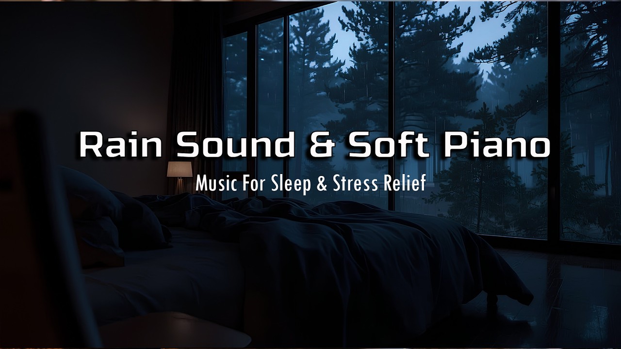 Relaxing Piano and Rain Sounds 🌙 Peaceful Cozy Room Ambience for Deep Rest