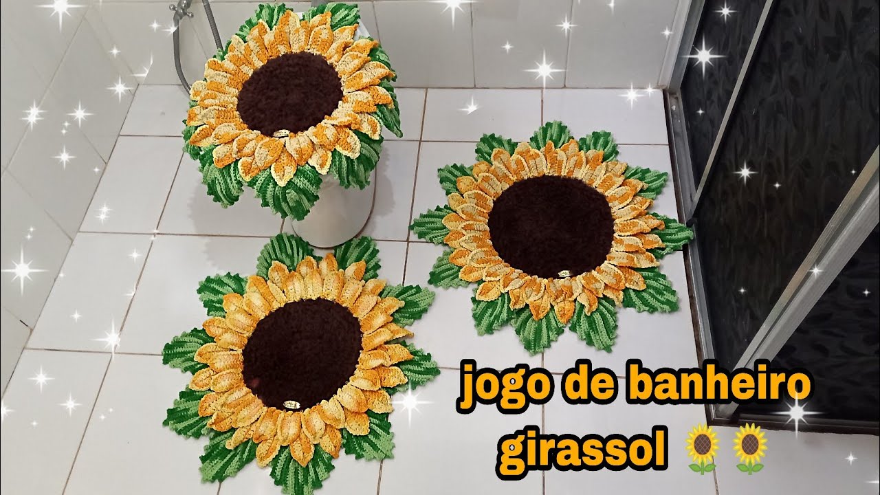 Jogo de banheiro girassol 🌻🌻 (capa para tampa do vaso)