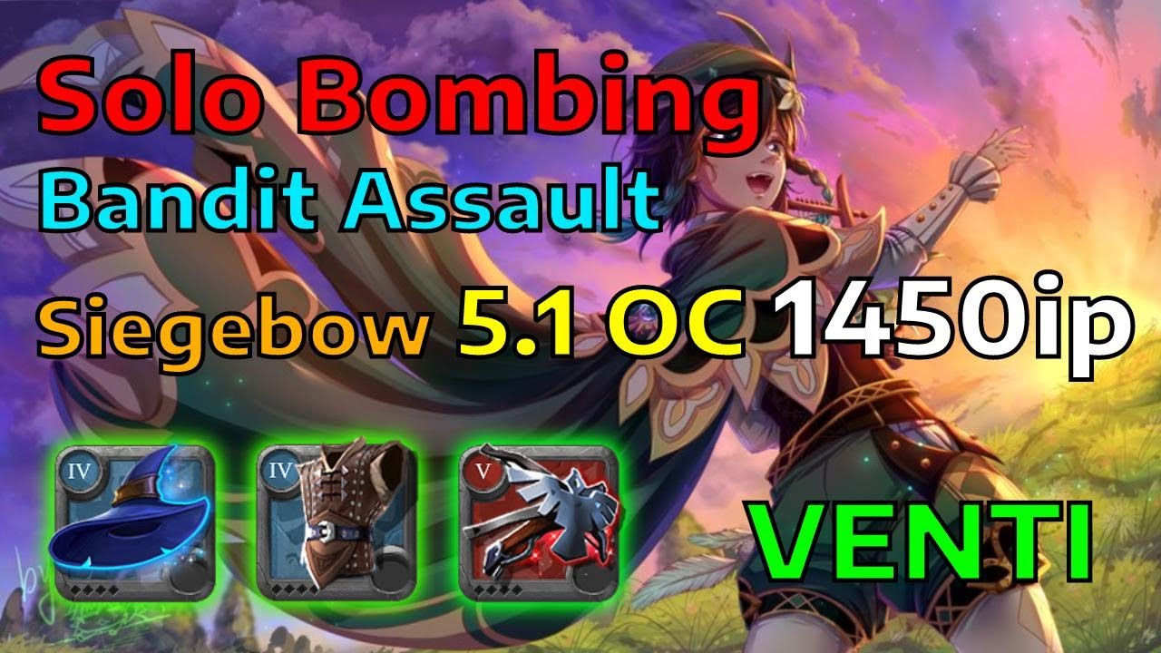 VENTI - Solo Bombing Albion East Bandit Assault using Siegebow (Albion Online)