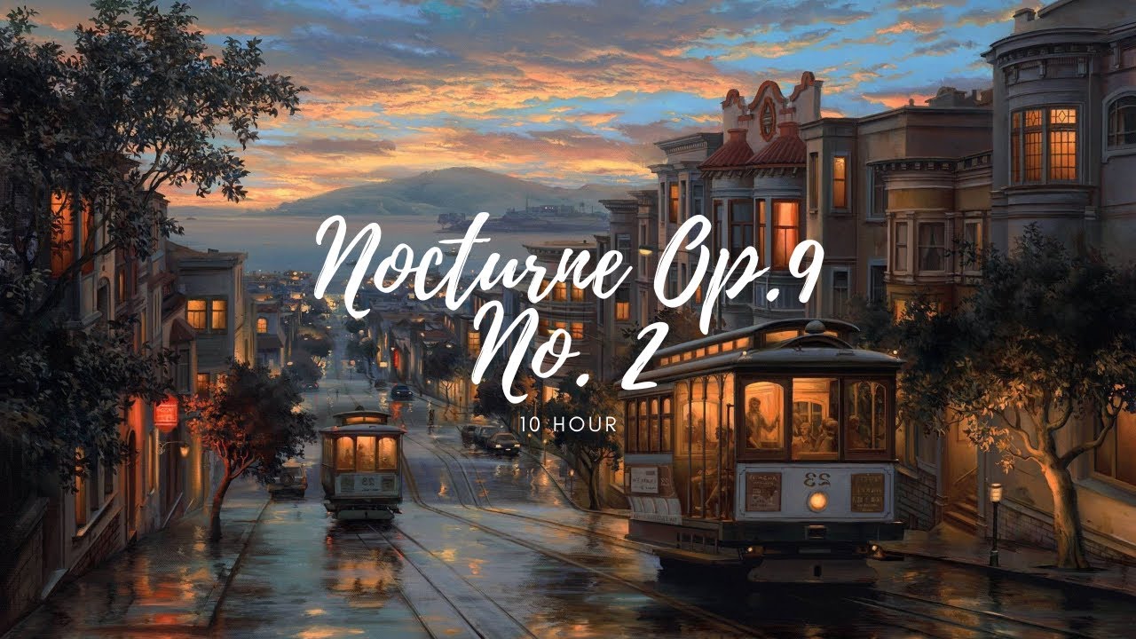 Chopin - Nocturne Op.9 No. 2 &bull; 10 Hours w/ Rain & Fireplace &bull; Relaxing Classical Music &bull; Study/Sleep