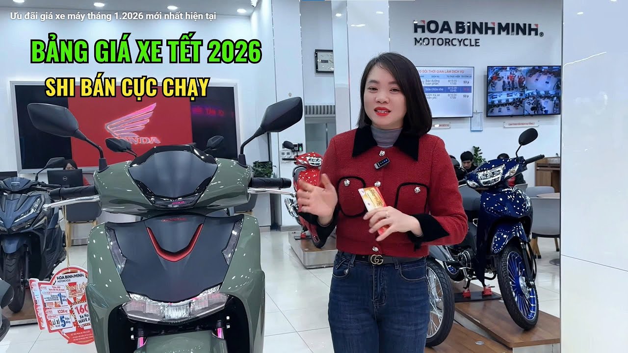 Ưu đãi giá xe máy tháng 1.2026 mới nhất hiện tại 