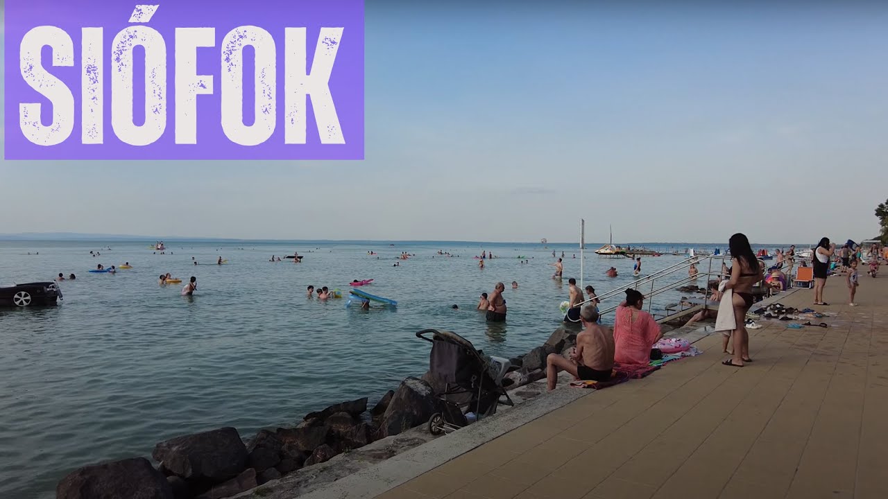 Beach walk -  Siófok aranypart - Balaton [4k Ultra HD 60fps ]
