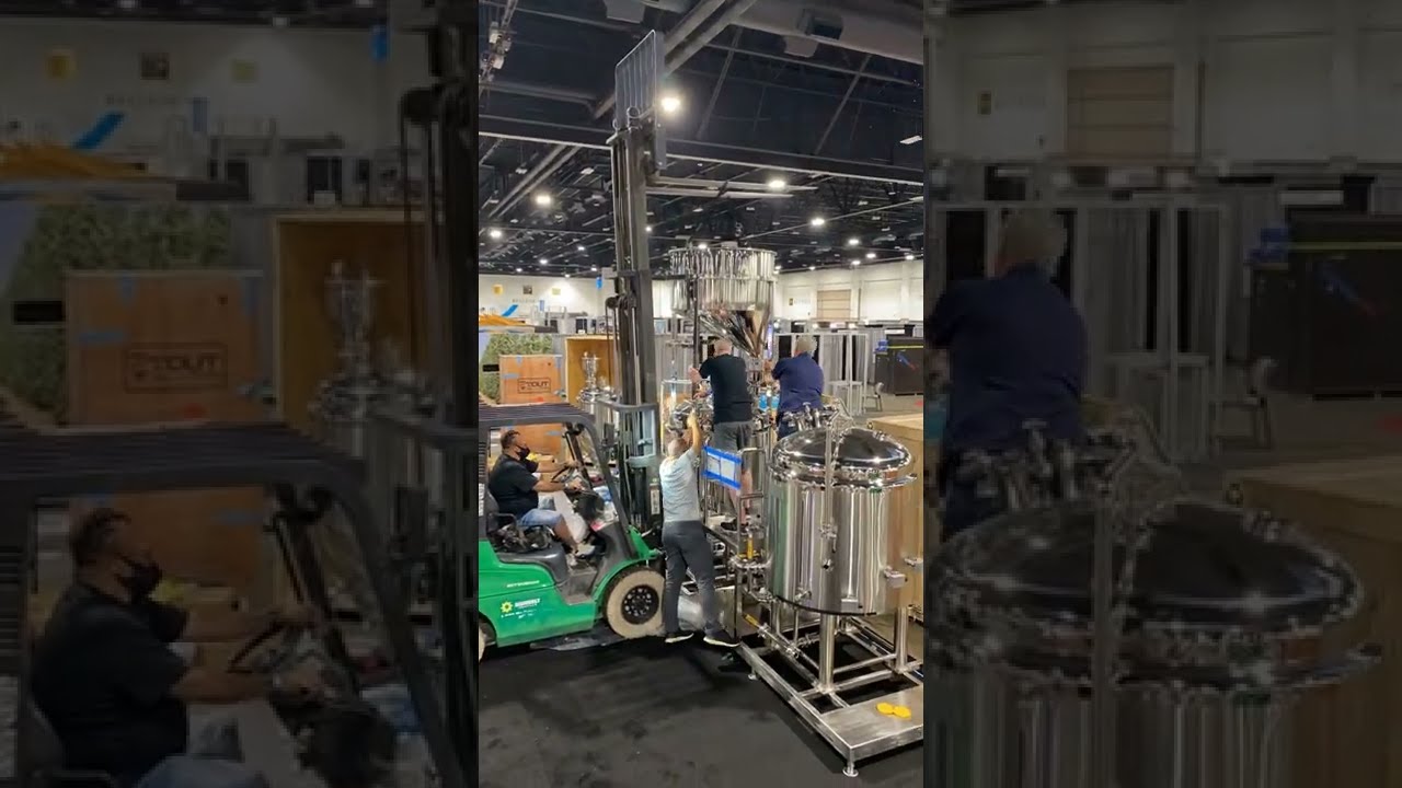 Installing a Grist Hopper at the 2021 Craft Brewers Conference (Stout Tanks and Kettles)