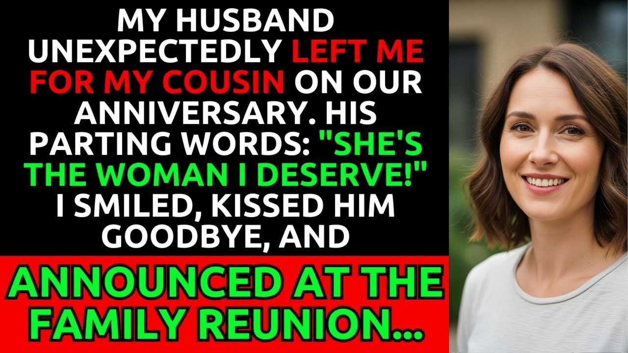 My Husband Left Me For My Cousin On Our Anniversary, But My Response At The Family Reunion...
