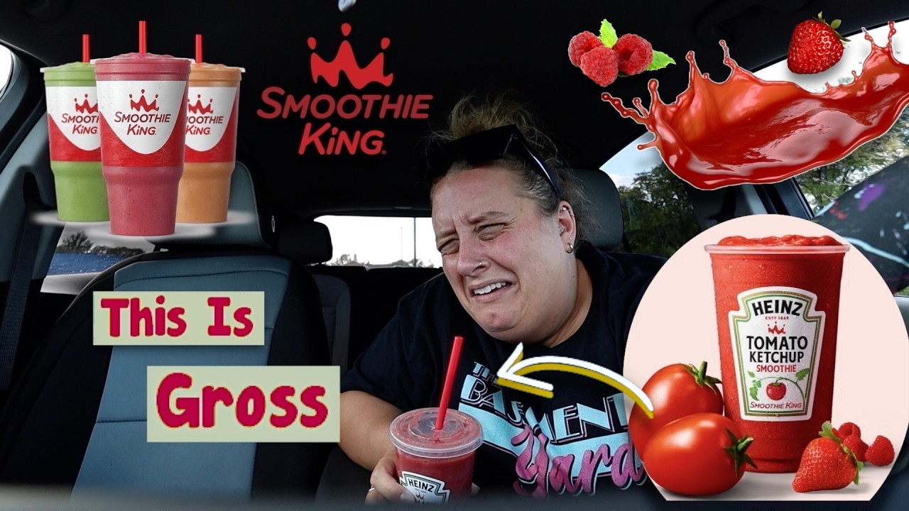 Trying a KETCHUP Smoothie from Smoothie King...