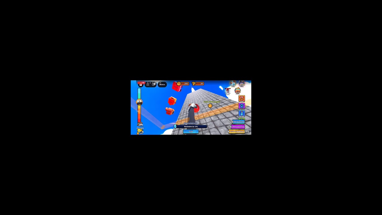 jogando jogo pra crescer alto no Roblox