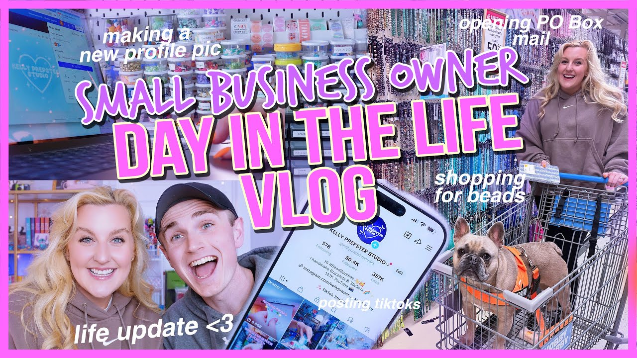 ✨STUDIO VLOG✨ bead shopping & haul 🛍️ opening fan mail 💌 making bracelets & studio/ life updates 🧸🎀🫧