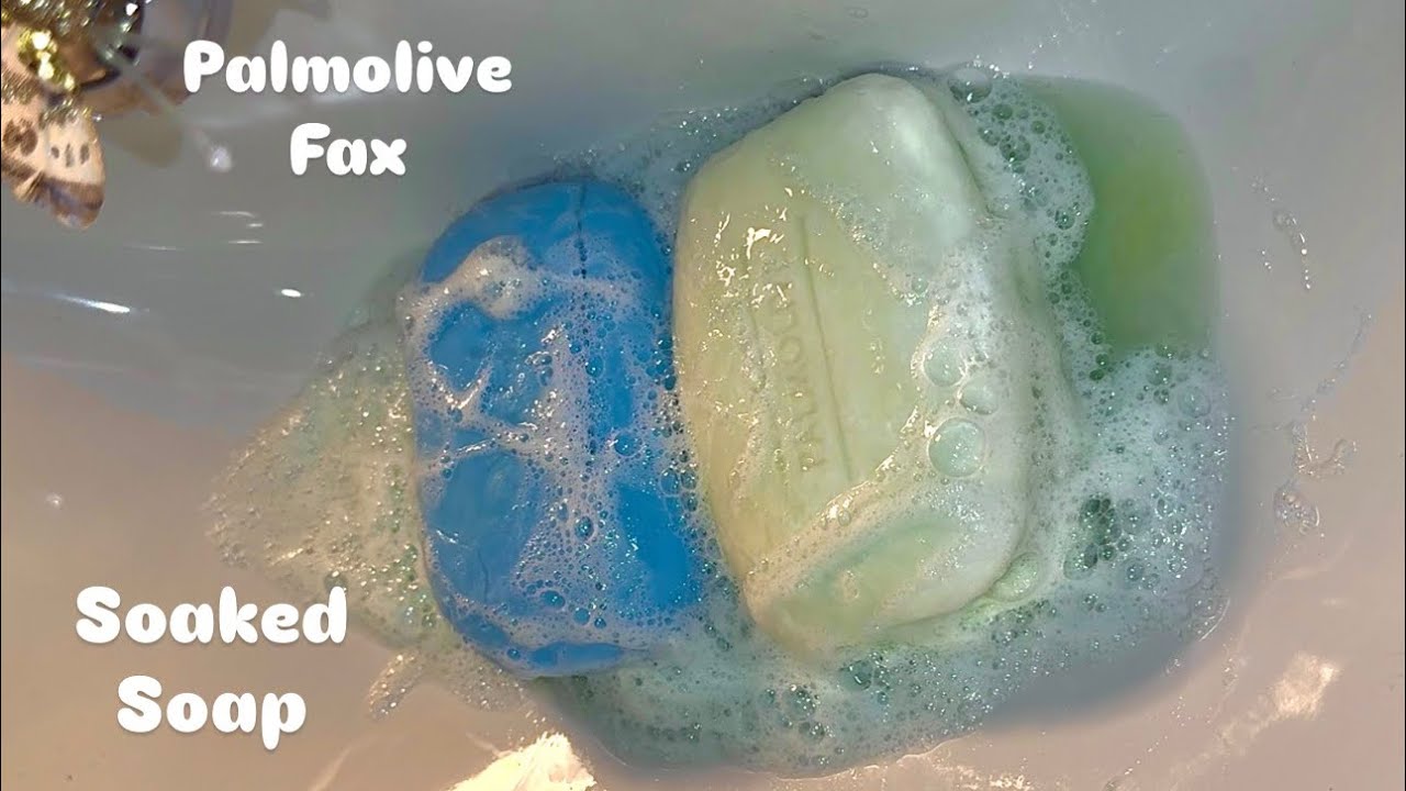 ASMR Soaked soap 💙FAX and Palmolive💚 Размокшее мыло 