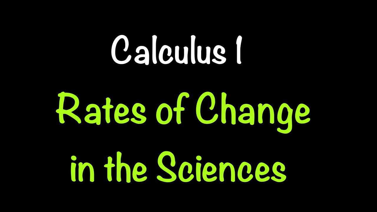 Calculus 1: Rates of Change in the Sciences-Particle Motion (Video #15) | Math with Professor V