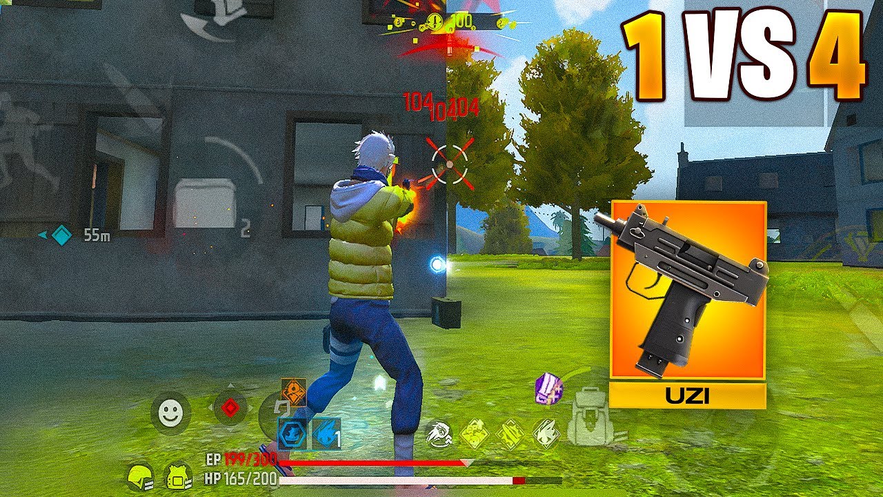 SÓ VALE USAR MINI UZI NESSE DESAFIO SOLO VS SQUAD!! FREE FIRE MOBILE