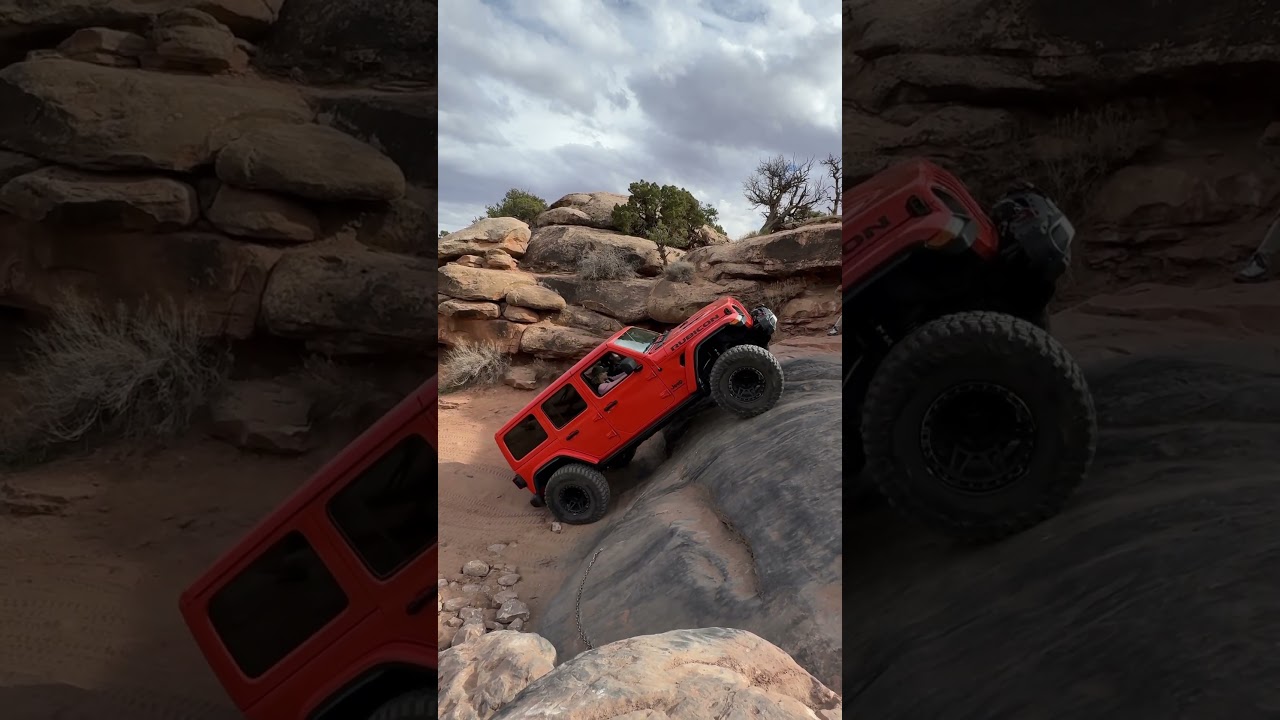 One of the harder spots on Gold Bar Rim! #jeep #wrangler #rubicon #offroad #offroading #4x4