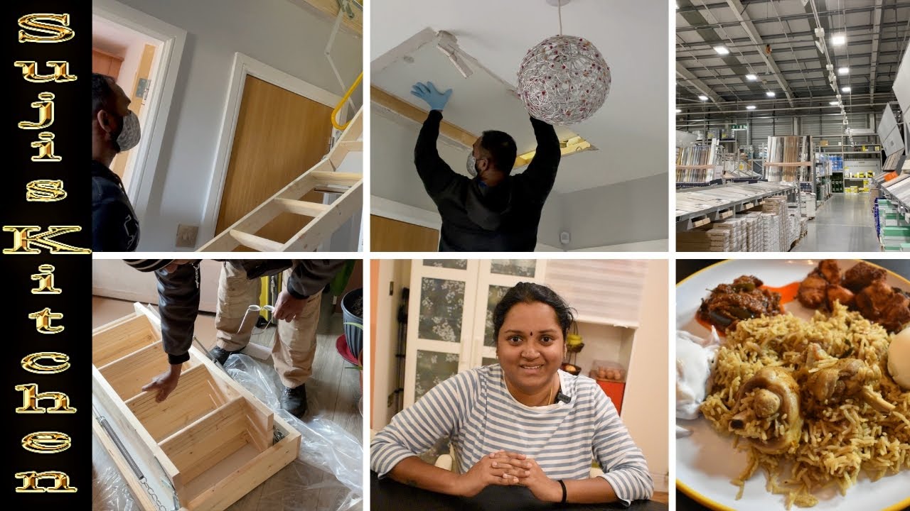 வீட்டில் Interior Flooring வேலைகள்|| Attic Flooring work||Busy day vlog||Tasty non - veg Platter