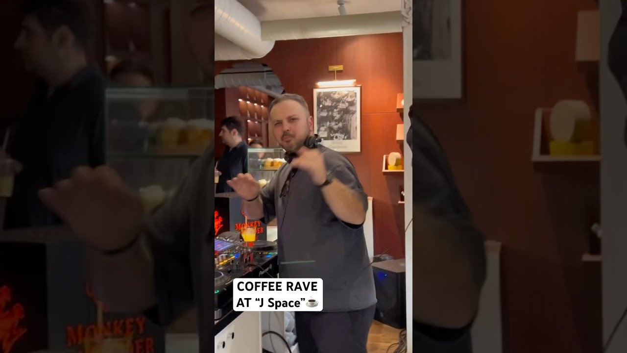 ☕️ COFFEE RAVE at &ldquo;J SPACE&rdquo; #yerevan #dj #coffeerave #alenhertz #housemusic