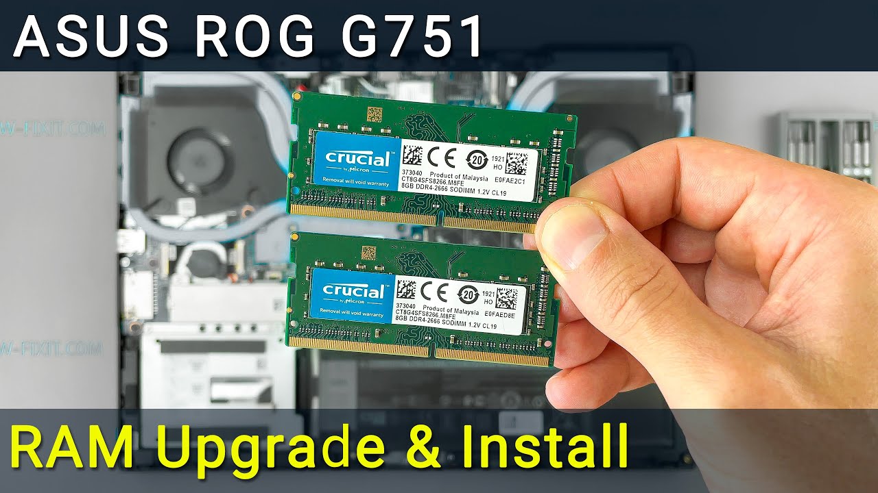 Руководство по обновлению и установке оперативной памяти в ноутбук Asus ROG G751