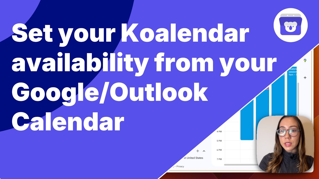 Как настроить доступность в Ko-Alendar из календаря Google/Outlook