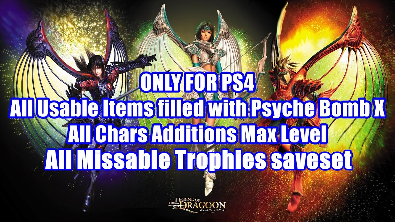 PS4 Legend of Dragoon Max Additions cheats by chaoszage (savewizard required)
