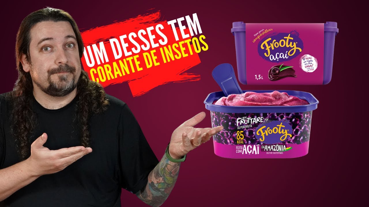 Um desses Açaí Frooty tem corante de insetos – você sabe identificar qual?