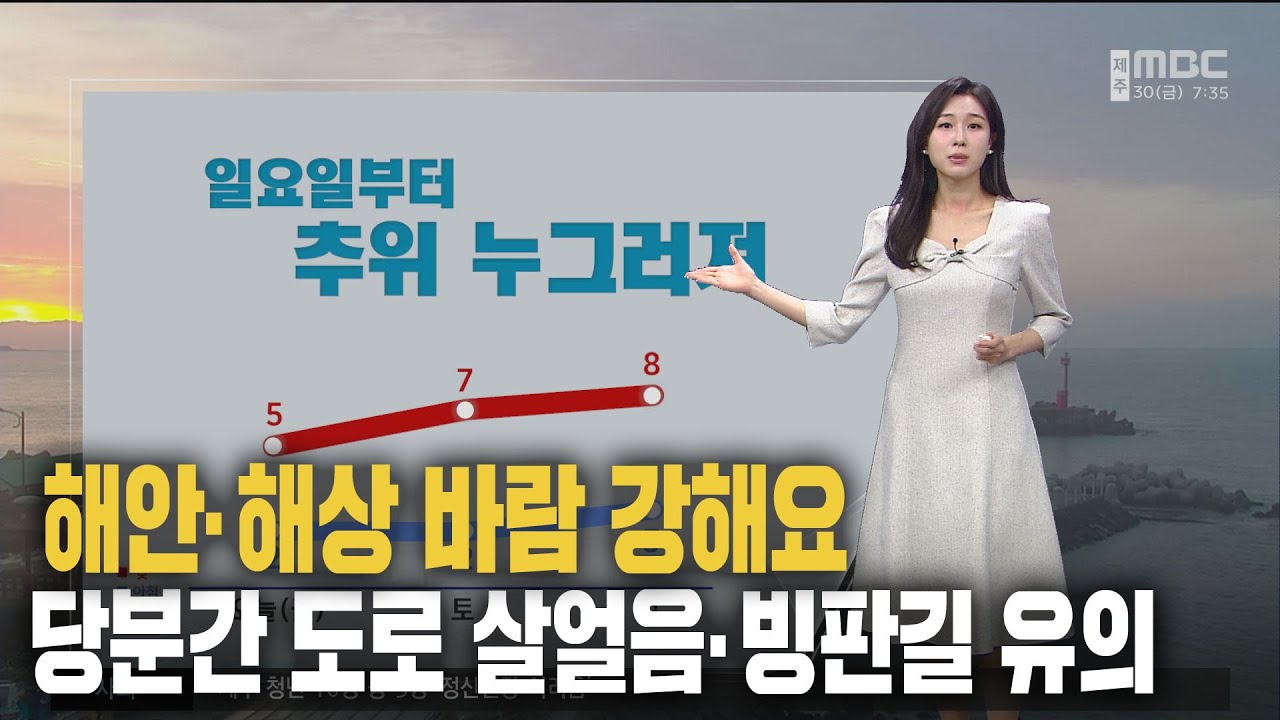 일요일부터 추위 누그러져‥강풍·풍랑 유의