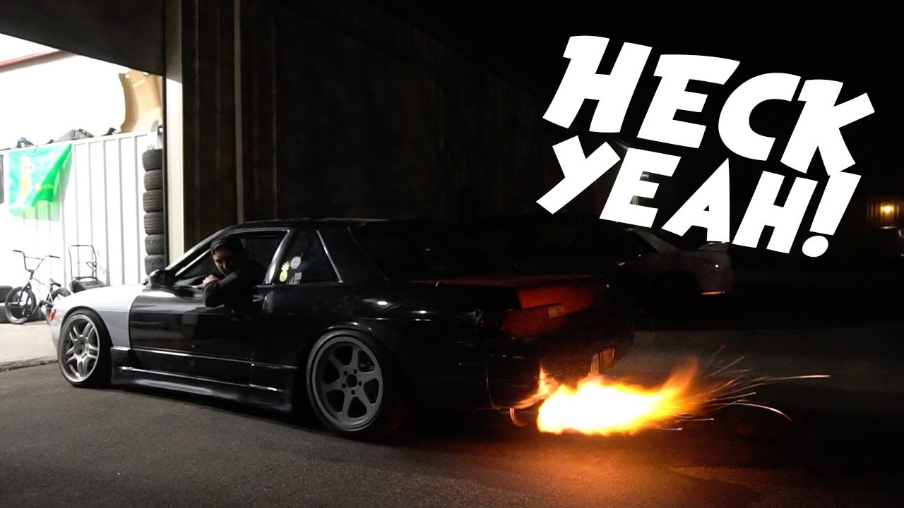1JZ S13 turns into a FLAMETHROWER..!