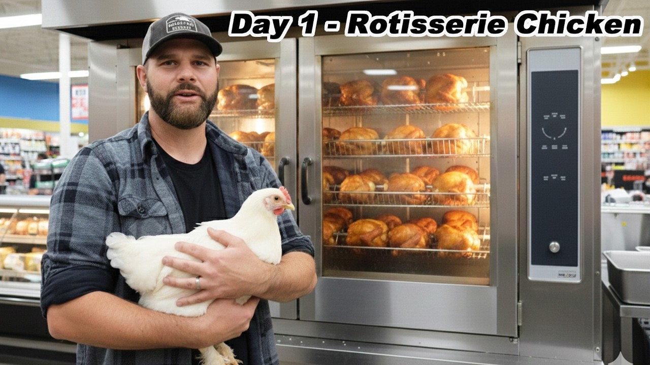 Day 1/31 100% Homegrown Food Challenge - Honey Glazed Rotisserie Chicken. Shawn Woods