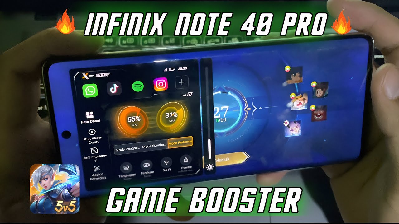 Game booster fanny test infinix note 40 pro | Mlbb