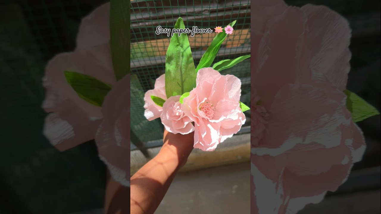 Easy paper flower making tutorial | crepe paper crafts 