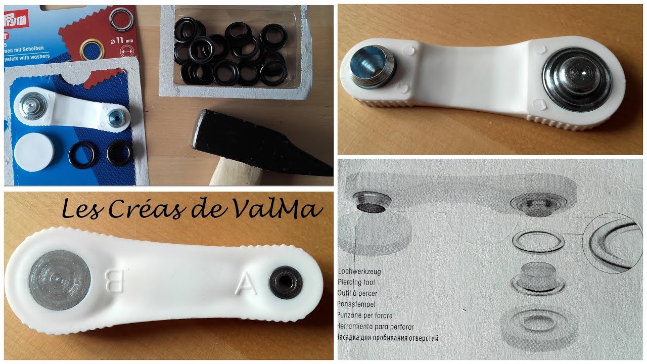 Comment poser des oeillets avec le kit Prym - Tuto couture ValMa Créas