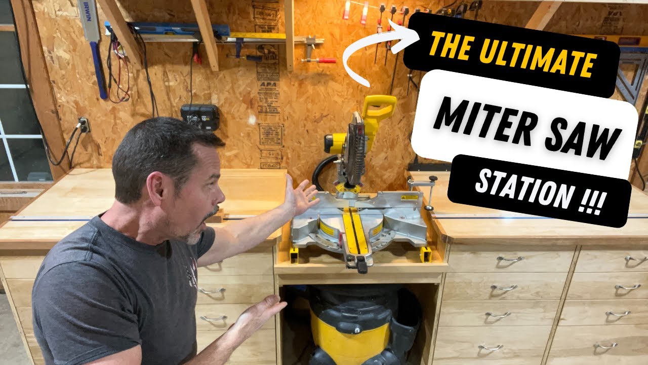 The Ultimate Miter Saw Station with a Fenceless Stop Block System and Storage: The Finishing Touches