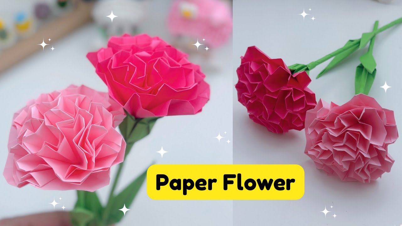 Beautiful Paper Flowers | School Craft Ideas | Paper Flower Making| Home Decor | Paper Craft | DIY