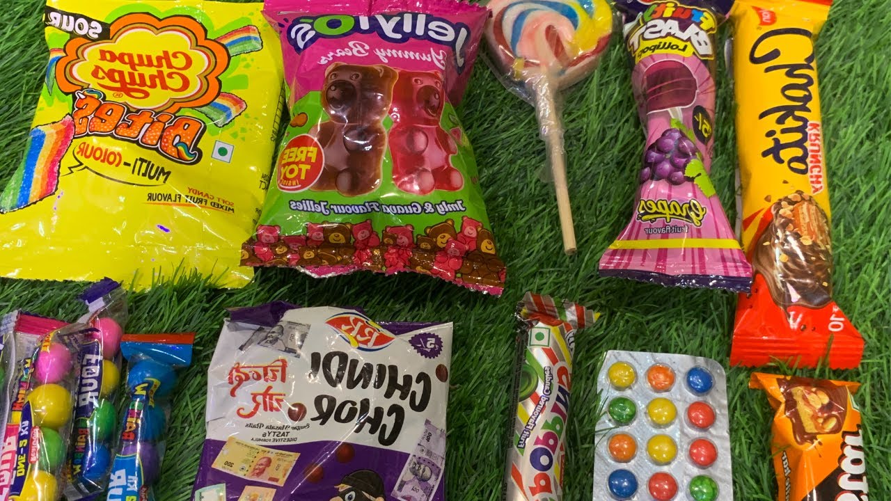 Unboxing Rainbow Lollipop Candy and Chocolate ChupChpus Candy cutting Satisfying video Asmr..