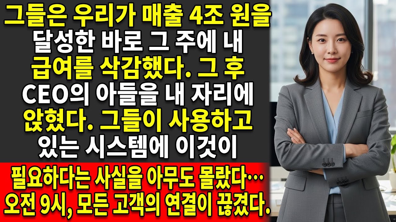 💰수천억 원의 매출로 그들을 시장 1위로 만들어 준 뒤🥇, 나는 오히려 감봉당했다 — 그래서 나는 그들을 파멸시켰다