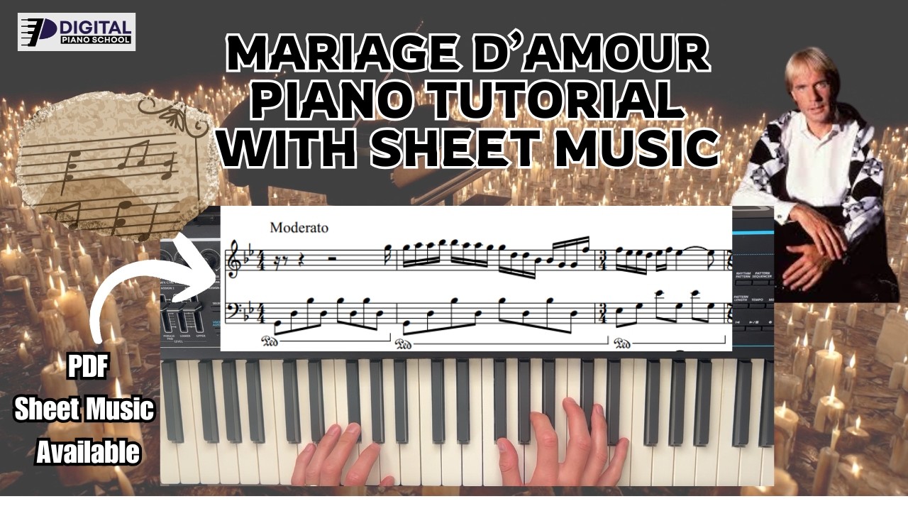 Mariage D'amour - Piano Tutorial | Paul de Senneville | Famous Piano Solos | PDF Sheet Music