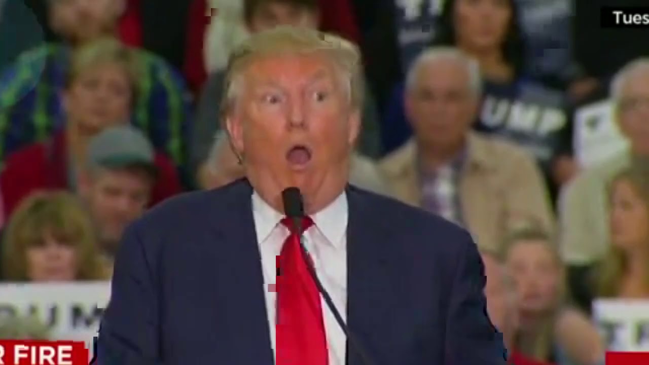 5-second audio/video mashup of unAmerican President Trump displaying his developmental retardation.