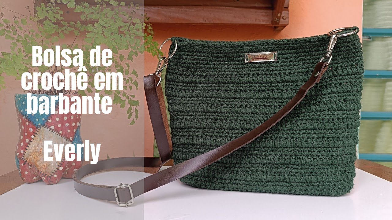 Bolsa de croche Everly em barbante passo a passo