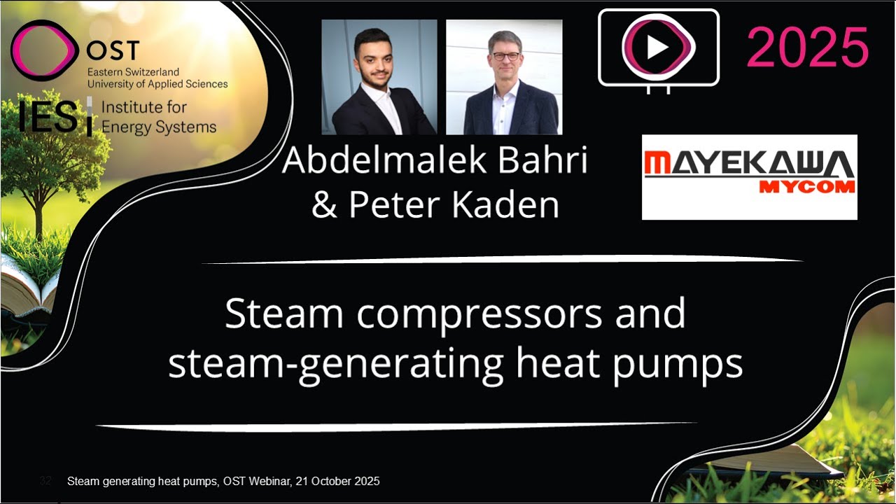Steam compressors and steam-generating heat pumps | Steam Generating Heat Pumps Webinar 2025