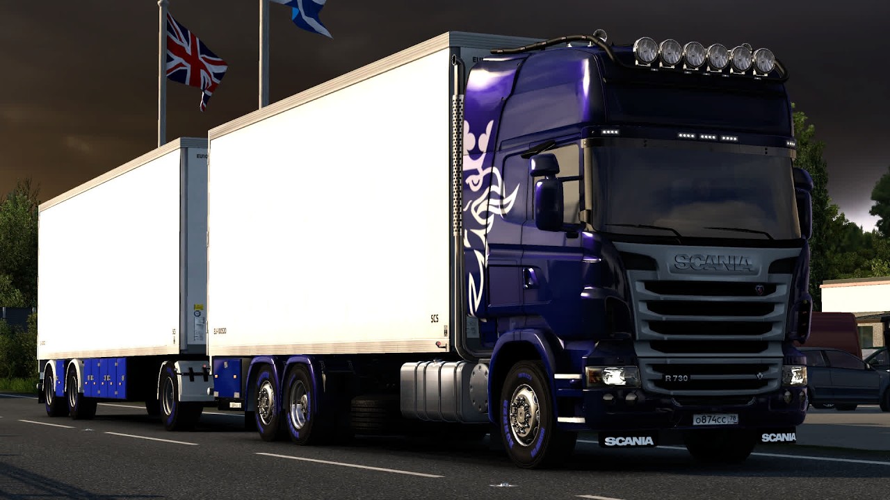 2202 / ЕTS2 1.57 / SCANIA  R730 / Длинный, трудный день. В конце треш - парковка)))