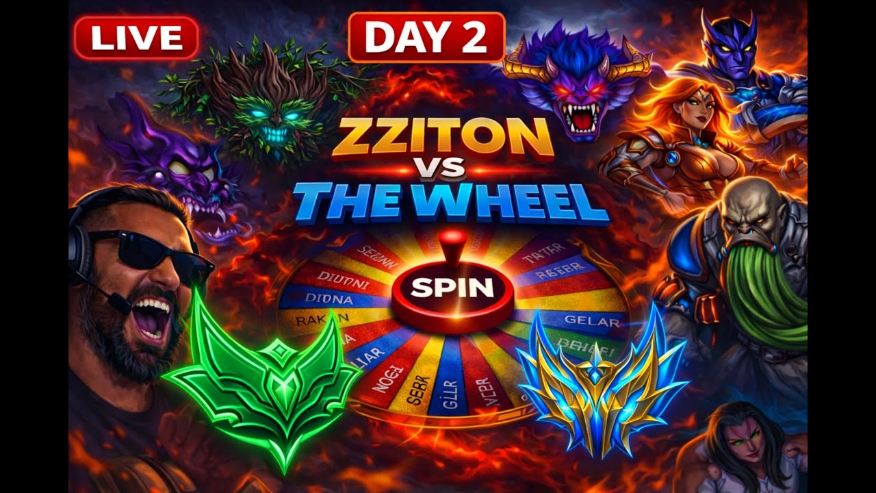 🔴 DAY 2: UNRANKED → CHALLENGER | 🎡 ZZITON vs THE WHEEL 🤡 | EMERALD III 58 LP 🔴