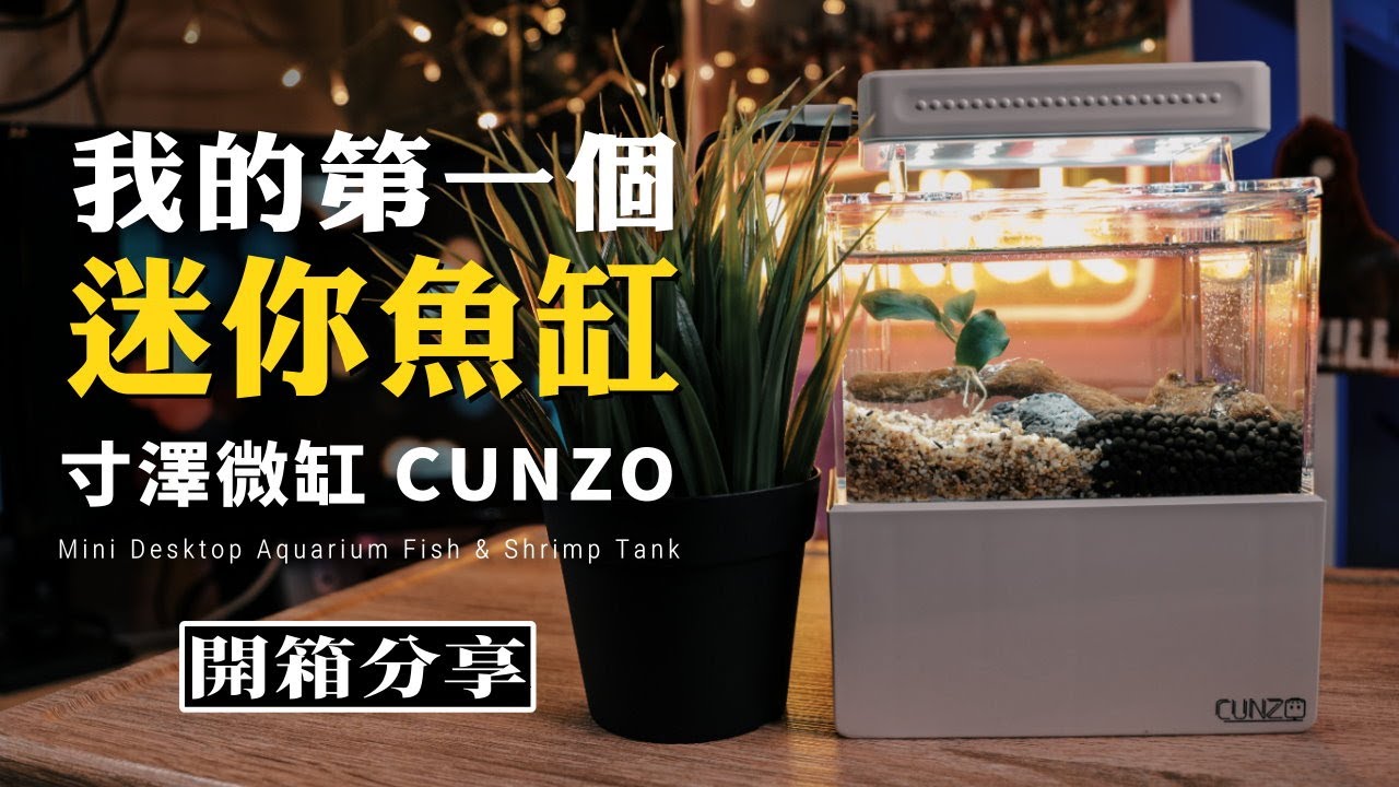 佈置我的第一個迷你小魚缸｜寸澤微缸｜Cunzo Mini Desktop Aquarium Fish & Shrimp Tank｜開箱分享｜Nick老師