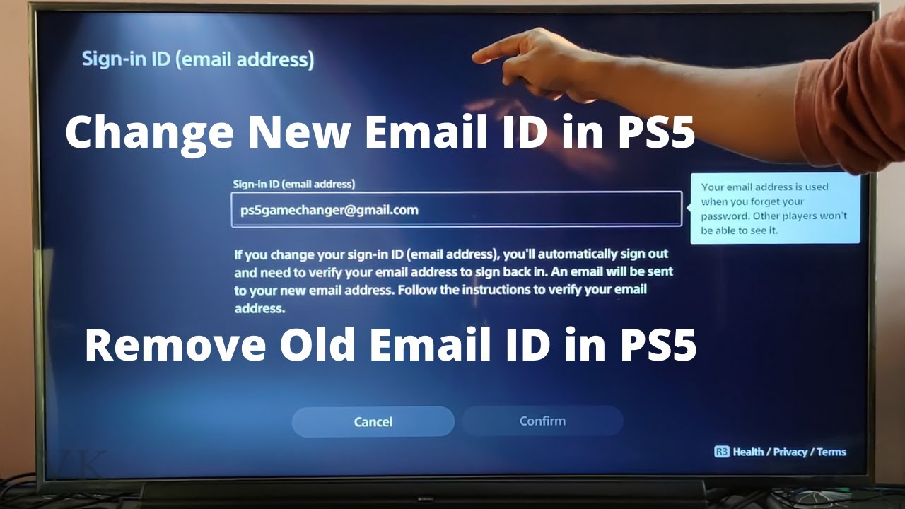 PS5: как изменить существующий идентификатор электронной почты на новый идентификатор электронной...