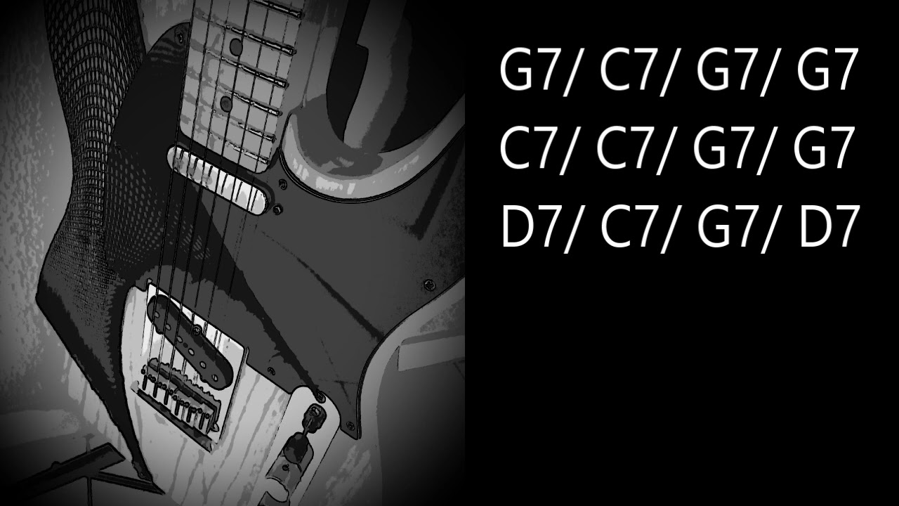 Backing track Blues in G, 2 guitars and a simple Hi Hat
