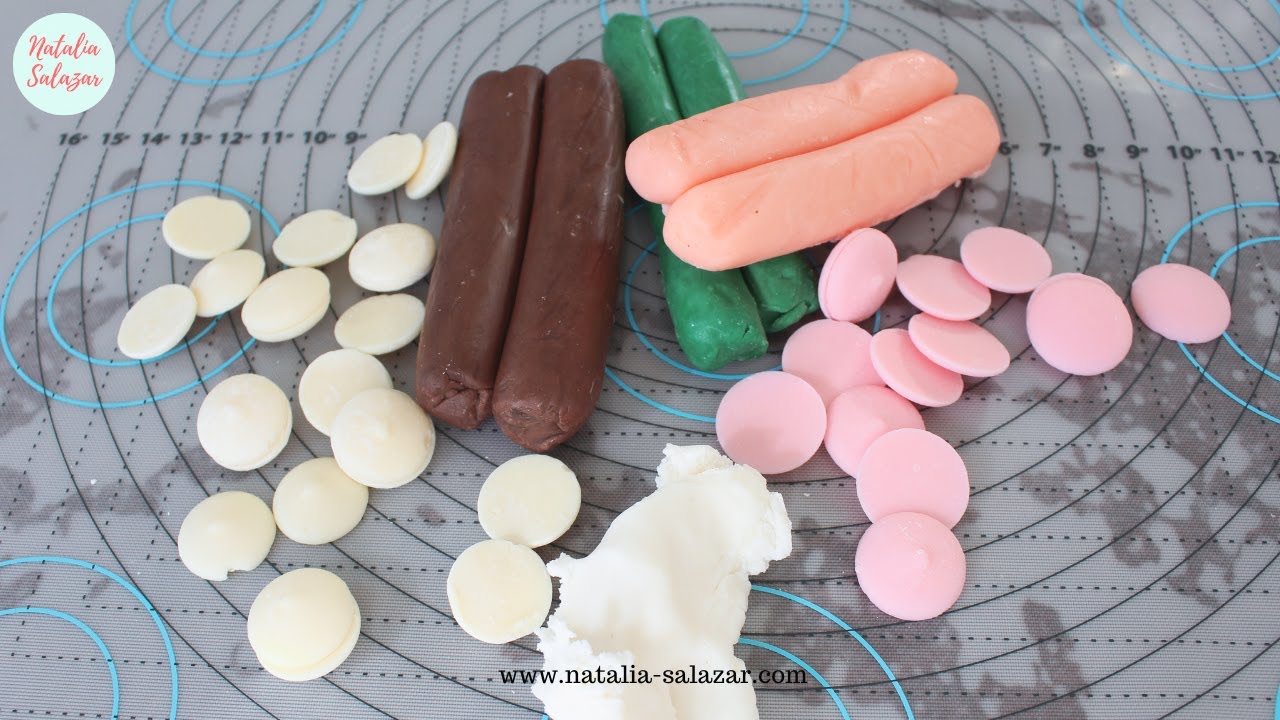 😋Receta casera de PLASTILINA DE CHOCOLATE de colores| Natalia Salazar