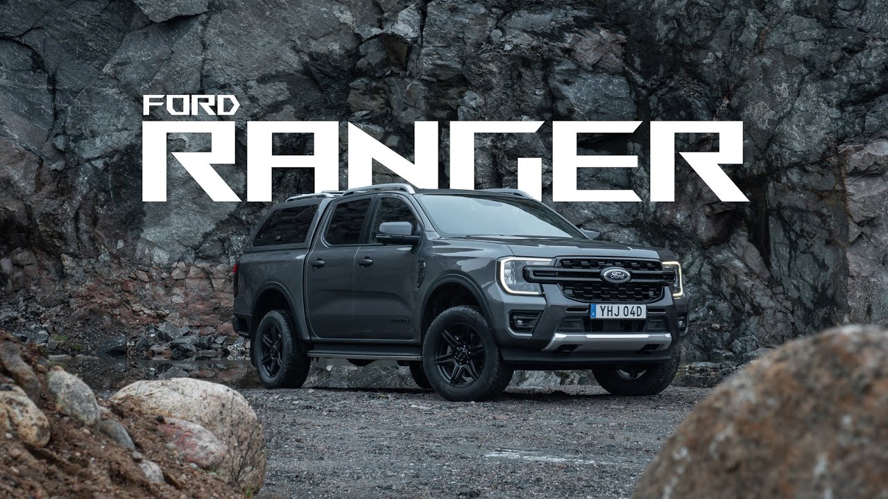 Photographing a Ford Ranger in nature. Car photography