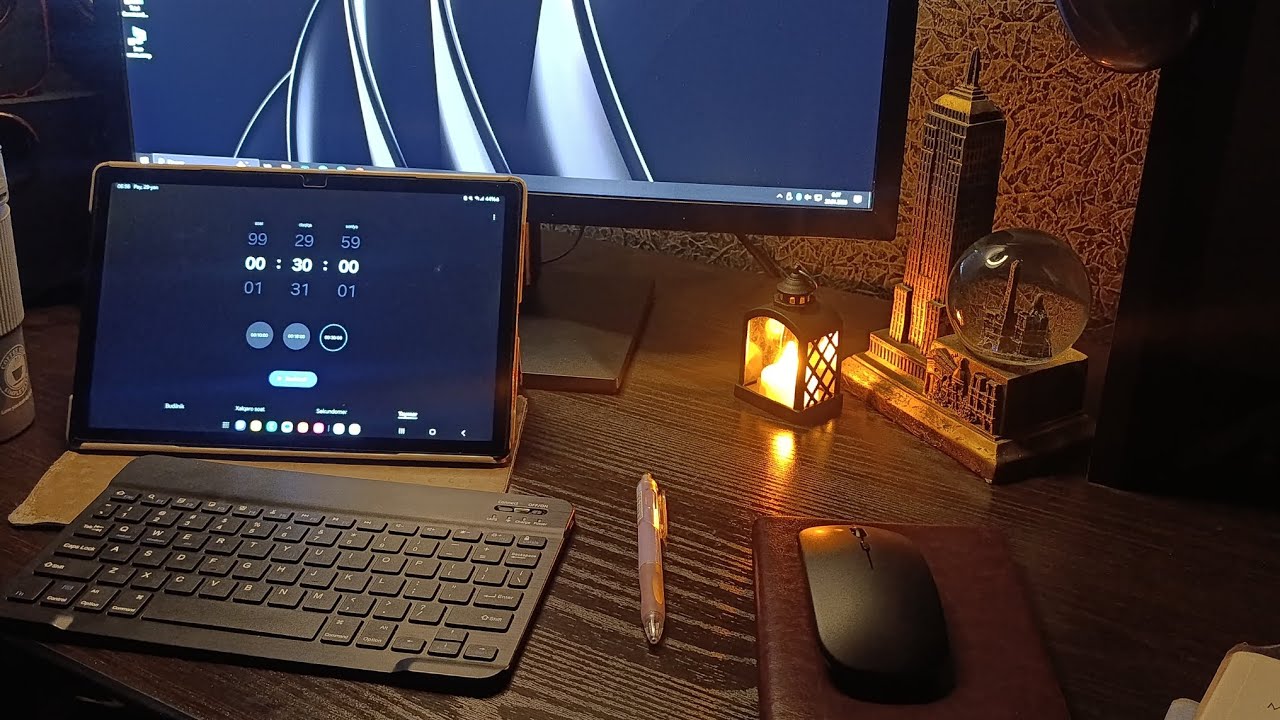 Study with me (1 hour) || Rain sound + timer.. 🕯️✨