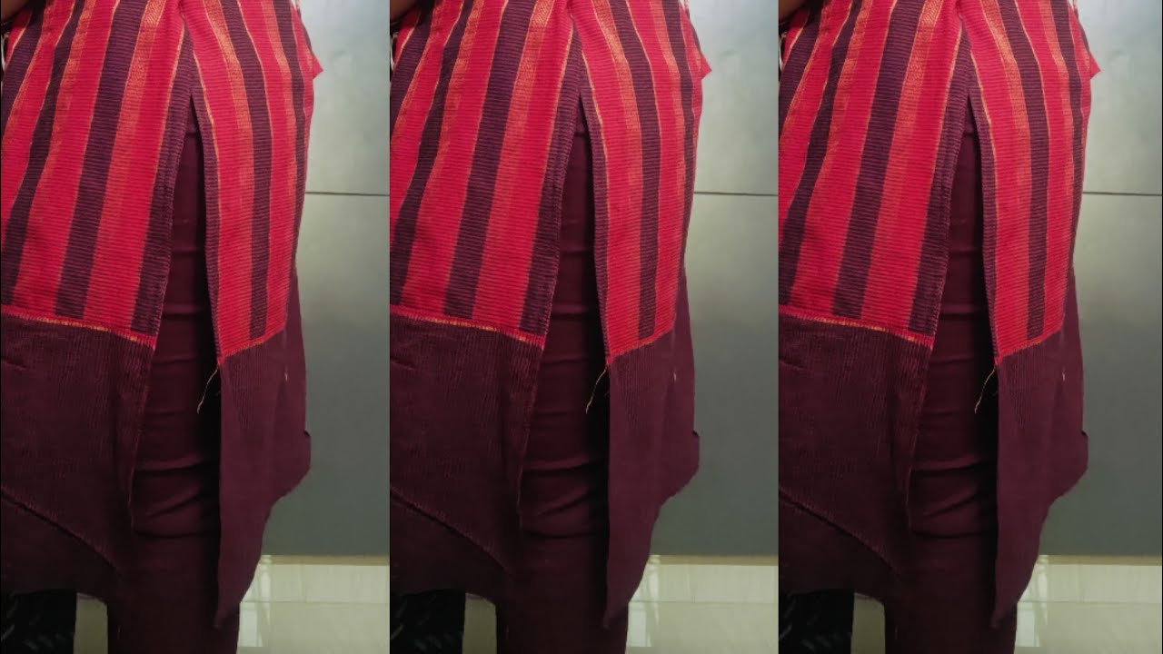Punjabi side cuts stiching in telugu