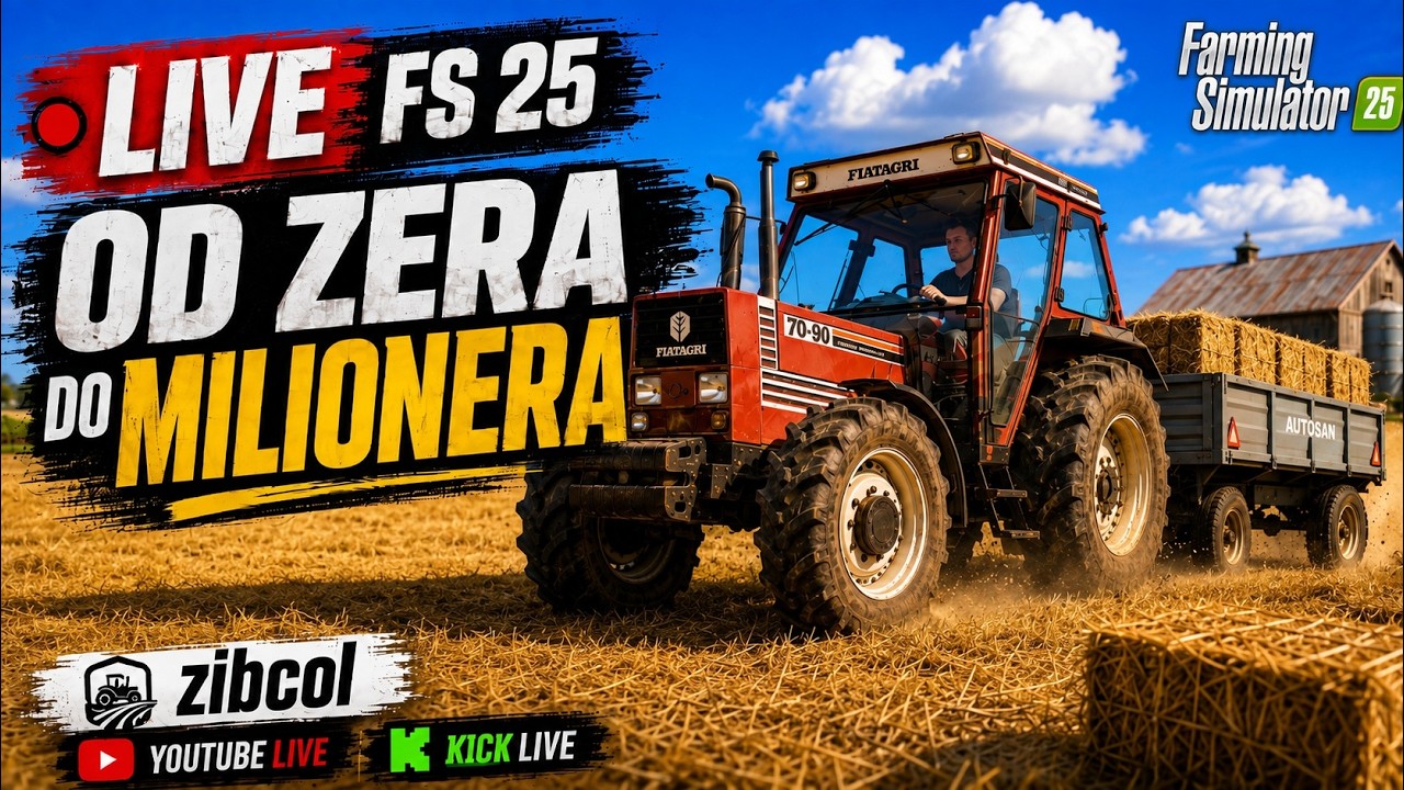 🚜 OD ZERA DO MILIONERA! Budujemy farmę od podstaw 💰 | Farming Simulator 25 LIVE