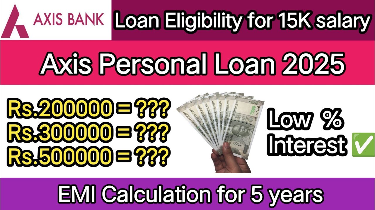 Axis Bank Personal Loan 2025 Tamil |Low Interest |Axis Bank Personal Loan Emi Calculator for 5 years